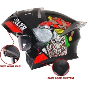 Resim Motoanl Motosiklet Güneş Vizörlü Joker Kurye Çene Açılır Kask 