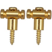 Resim Padalink 2 Adet Elektro Gitar Basma Kalkanı - Tel Sabitleyici Aksesuarı, Ton Sabitliği İçin Yüksek/düşük Set, Altın Renk, Vida İle 