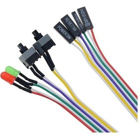 Resim Ancheyn Ana Kart Power Kablosu Led Işıklı Reset Açma Kapama Butonu Kablosu On Off Switch 5064 