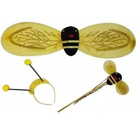 Resim Sarı Arı Kanadı Tacı Asası Kostüm Set 23 Nisan Gösteri 