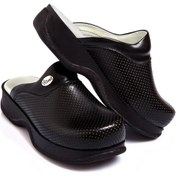 Resim Dr Hegeli Siyah Ortopedik Terlik Doktor Hemşire Hastane Aşçı Terliği 