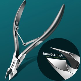 Resim Ultra Keskin Paslanmaz Çelik Tırnak Eti Makası - Manikür & Pedikür için Hassas 3/4 Pense, Uzay Grisi 