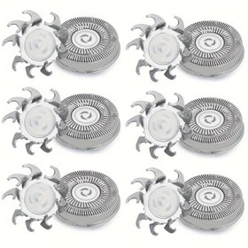 Resim 6 Paket FR8 Erkek Yüzen Tıraş Bıçağı Yedek Başlıkları, Çift Halka Tasarımı, Hassas Kesim, Yüksek Uyumluluk, Düşük Alerji, Sakal ve Bıyık Bakımı için, Pil Gerektirmez 