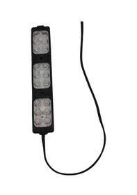 Resim 12 Volt 9 Watt 18 Ledli 155x26 Mm Animasyonlu Kırmızı - Mavi-amber Çakar Modül 5 Adet 