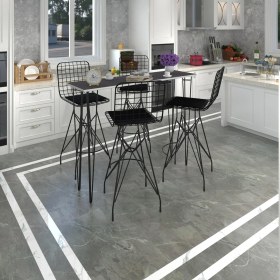 Resim Kenz Life Knsz Masa Sandalye Takımı HEM105ZENGIN Grisyh 140*040 4 Sandalye Syhsyh 