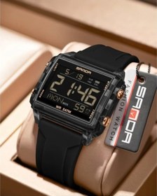 Resim Primepickings Sanda Erkek Digital Saat Kronometre Alarm 5atm Su Geçirmez Siyah Rose Gold Diğer 