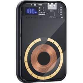 Resim Dexim S5 10.000mah, Şeffaf Magsafe Dijital Göstergeli Pb Renk 