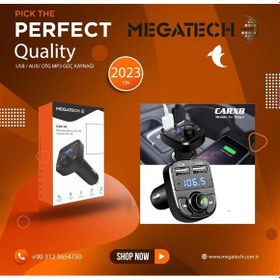 Resim Megatech MG-TMX8 Usb-Aux-Otg-Mp3 Digital Göstergeli Transmitter 