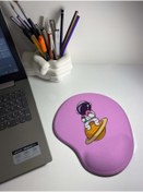 Resim Astronot Kahve Donut Bilek Destekli Mouse Pad 