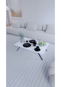 Resim Toprak Katlanabilir Dikdörtgen Modern Yer Sofrası Laptop Masası 