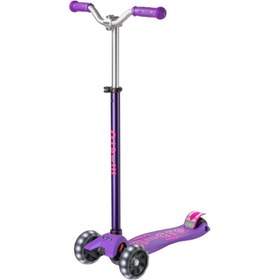 Resim Micro Maxi Deluxe Pro LED 3 Tekerli Işıklı Çocuk Scooter Purple Pink 