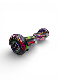 Resim Elektrikli Kaykay Hoverboard Bluetooth Hoparlörlü 6.5 Inch Otomatik Akıllı Denge RS-S5 -Grafiti Mix 