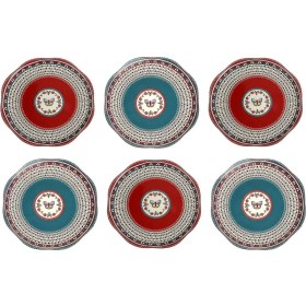 Resim LuckyArt Lucky Art Liora Bone 27 cm 6'lı Tabak Seti 