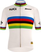 Resim Koleksiyonluk Santini Limited Edition UCI Road World Championships Centenary Gold Bisiklet Forması RE94075CGOLD Beyaz-XXS 