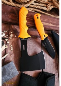 Resim Outdoor Balta Bıçak 2li Set Kamp Baltası Bıçağı Nacak Budama Baltası 
