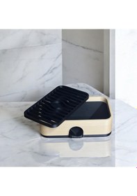 Resim Şık Ve Hijyenik Plastik Sabunluk - Su Tahliye Kanallı 12 Cm 