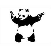 Resim Genel Markalar SİLAHLI PANDA STİCKER ÇOK AMAÇLI STİCKER 