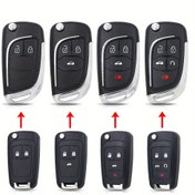 Resim Değiştirilmiş Flip Araba Anahtar Kabuğu Chevrolet için Cruze için Epica için Lova için Camaro için Impala için Opel için 2/3/4/5 Düğme Kesilmemiş HU100 Kılıf 