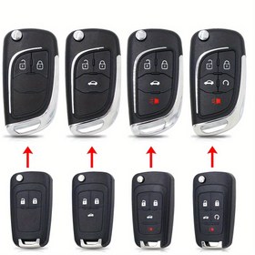Resim Değiştirilmiş Flip Araba Anahtar Kabuğu Chevrolet için Cruze için Epica için Lova için Camaro için Impala için Opel için 2/3/4/5 Düğme Kesilmemiş HU100 Kılıf 