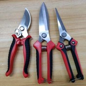 Resim 3'lü paslanmaz çelik bahçe makası seti, ev bonsai budama makası, meyve dalı makası, meyve toplama makası, bahçe makası, dal makası, çiçek budama makası, sarımsak makası, dirsek budama makası 