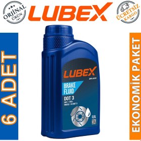 Resim Lubex Brake Fluid Dot 3 Fren Hidrolik Yağı 500 Ml 6 Adet 