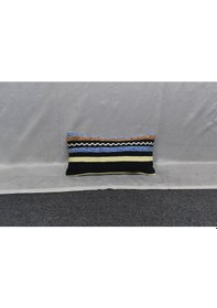 Resim Zehra Abla Halı Yeni El Dokuma Dekoratif Lumbar Kilim Kırlent Yastık Kılıfı 6204 