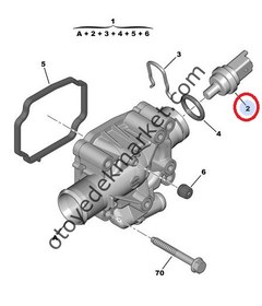 Resim Citroen C-Elysee (2012-2014) 1.6 Vti Benzinli Hararet Müşürü (Facet)( 