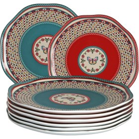 Resim LuckyArt Lucky Art Liora Bone 27 cm 6'lı Tabak Seti 