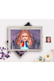 Resim Bk Gift Kişiye Özel Kız Çocuk Karikatürlü 1000 Parça Profesyonel Puzzle-17 