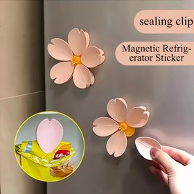 Resim 1 Adet Sakura Manyetik Buzdolabı Mıknatıs Klipsi, Çiçek Yaprağı Kapama Klipsi, Manyetik Sticker, Atıştırmalık Klipsi, Çiçek Dekorasyonu, Yaratıcı Yüksek Tasarım, INS Tarzı Şık Buzdolabı Mıknatısı, Ev Tipi Nem Önleyici Atıştırmalık Kapatma Klipsi, Dekoratif Gıda Poşeti Klipsi, Yaratıcı Manyetik Aksesuar 