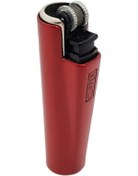 Resim Clipper Çarklı Metal Parlak Mat Kırmızı Çakmak 