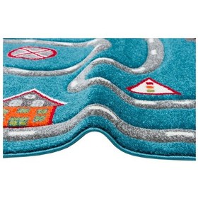Resim Eko Halı Eko Kids Kds 19 Blue Grey Hav Toz Vermez Çocuk Odası Halısı - 120x180 Mavi 
