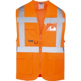 Resim Banyolove İkaz Yeleği Mühendis Tipi Turuncu Renk, İşçi Tipi, Reflektörlü 