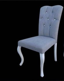Resim Sandalye Lükens ASLAN Kayın ayak Model 2adet Giydirme terletmez kumaş Klasik Mobilya El Yapım 