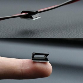 Resim 20 adet Kendinden yapışkanlı Araba Sabitleme Klipsi Araba GPS Veri Kablosu Işık Kordon Dekoratif Tel Sabitleme Organizatörü Tel Yönetim Kablo Tutucu 