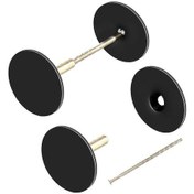 Resim 2 Paket Kapı Deliği Kapak Plakası, Kapı Kolu Kolu Delik Dolgu Plakası, Metal Bağlantı Vidaları Kilit Mandalı Kapak Plakası Siyah Siyah 