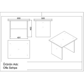 Resim Yurudesign Vario ABCEF Ofis Büro Masa Takımı Barok-Antrasit 