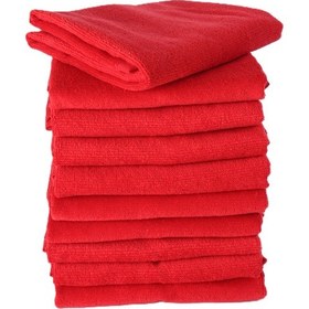 Resim 10 Adet Mutfak Havlusu El Yüz Havlusu Kırmızı 