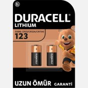 Resim Duracell Yüksek Güçlü Lityum CR123 3V 2'li Pil 
