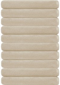 Resim 10 Lu Otel Banyo Havlusu Pamuklu 70x145 Cm Renkli 16/1 Avs 440 Gr Kahverengi 