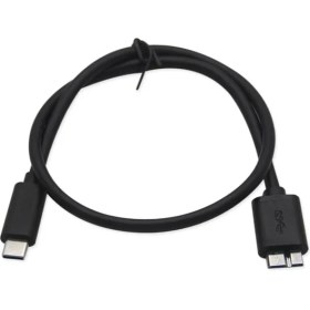 Resim Type C To Micro B 3.0 Kablo 1 Metre Siyah Renk Hızlı Veri Aktarım Kablosu Micro B Harici Harddisk Kablosu 