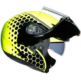 Resim Agv Compact St Kask Plk Detroit Sarı Fluo Siyah 