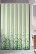 Resim Tropikhome Yeşil Renk Duş Perdesi Dijital Baskılı 180x180banyo Perdesi Solmaz Duş Perde-su Geçirmez Banyo Perde 