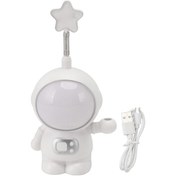 Resim Astronot Gece Lambası 3w 5v Led Lamba Usb Şarjlı Kalemtıraş Ev Dekorasyonu Beyaz Diğer 