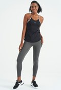 Resim TOMMY LIFE Siyah Sırt Çarpraz Askı Detaylı Standart Kalıp Kadın Spor Atlet - 97261 