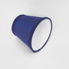 Resim Sutaşı İşlemeli Mini Boy Maşalı Avize Abajur Başlığı Mum ampul üstüne takılır 14cm (Mavi) 