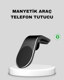 Resim Manyetik Araç Telefon Tutucu 360 Dönebilen Ve Sarsıntısız Güçlü 