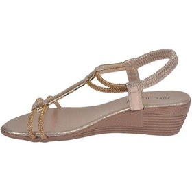 Resim Guja Dolgu Taban Taşlı Kadın Sandalet Gj-1451 Altın-altın Altın 