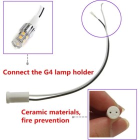 Resim Sonreyon 10 Adet Seramik G4 Ampül Duyu ve Halojen Ampül Duyu( 50 cm kablolu ) 