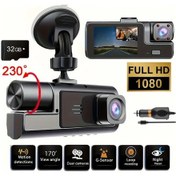 Resim Gaojunshop01 3 Kanallı Araç Kamerası 1080p Hd 170 Gece Görüşü 32gb Sd Kart Dahil 